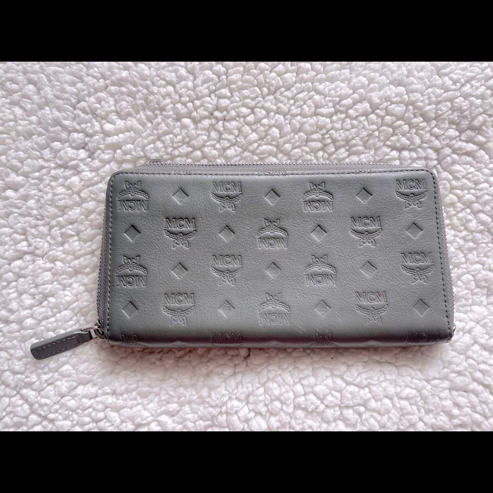 MCM Embossed Leather Wallet